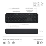 Logitech MX Keys S Combo Wireless Keyboard and Mouse with Wrist rest