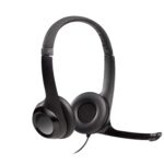 Logitech H390 Wired On Ear Headset for PC/Laptop, Stereo Headphones with Noise Cancelling Microphone (Black)