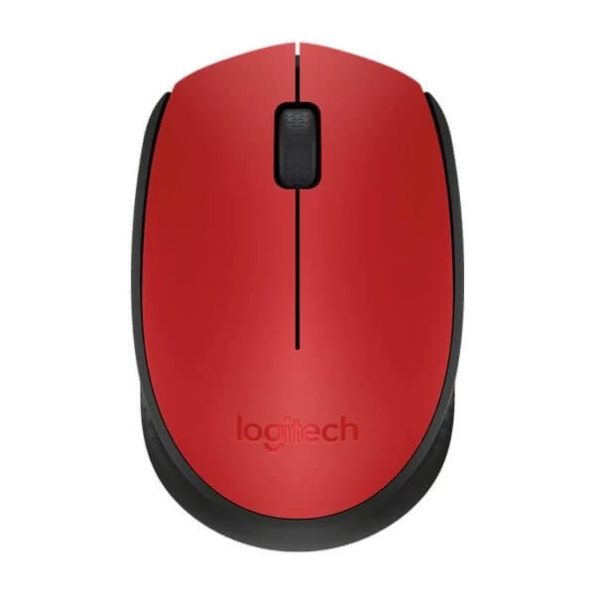 Logitech M171 Wireless Mouse (Red/Black)