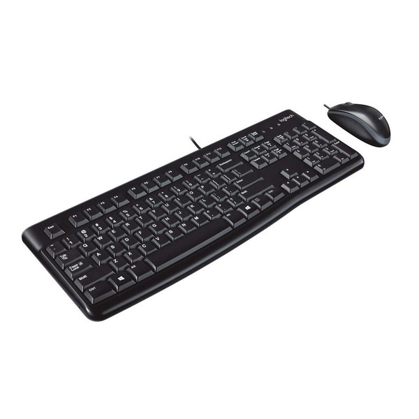 Logitech MK120 Wired USB Keyboard and Mouse Combo (Black)