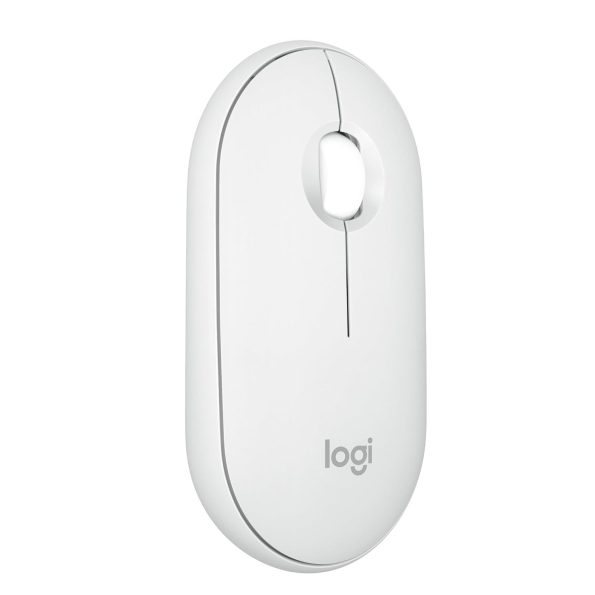 Logitech Pebble Mouse 2 M350s Slim Bluetooth Wireless Mouse (Tonal White)
