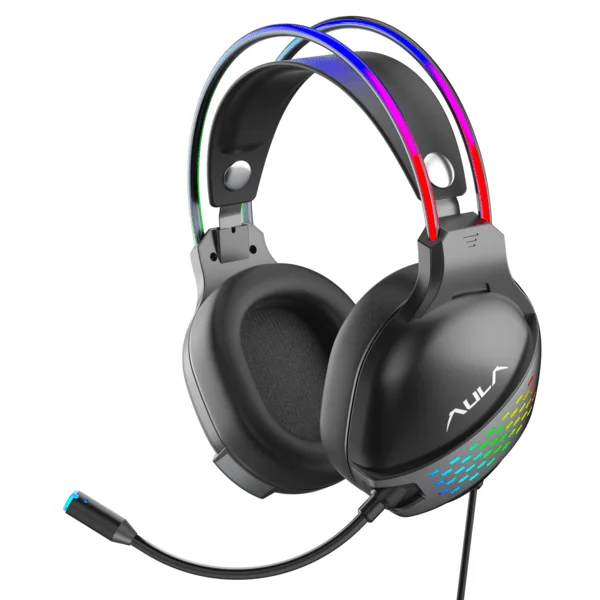 AULA S503 Wired RGB Gaming Headset With Adjustable Mic