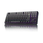 AULA F87 Wireless Side Engraved Keycaps Mechanical Keyboard | Tri-Mode BT5.0/2.4GHz/USB-C Gasket Hot Swappable | Pre-lubed Switches, 75% TKL RGB Gaming Keyboard (Gradient Gray, Space Crystal Switch)
