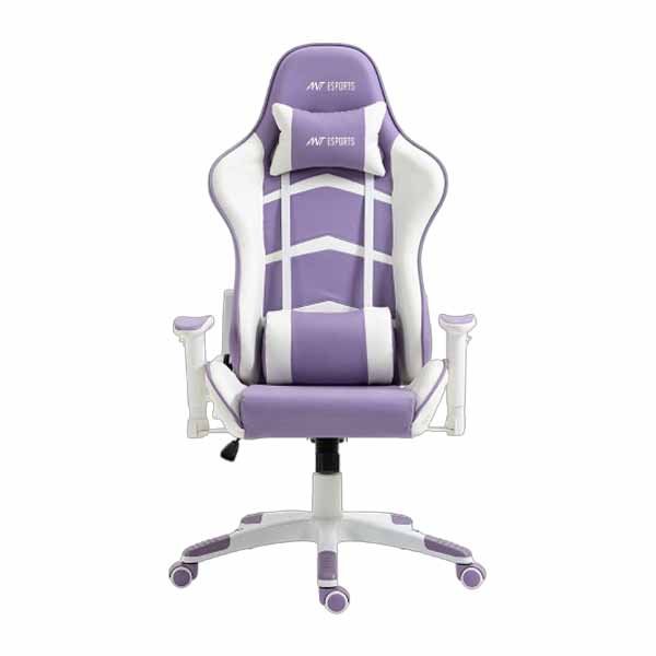 Ant Esports 9077 Ergonomic Gaming Chair (White & Purple)