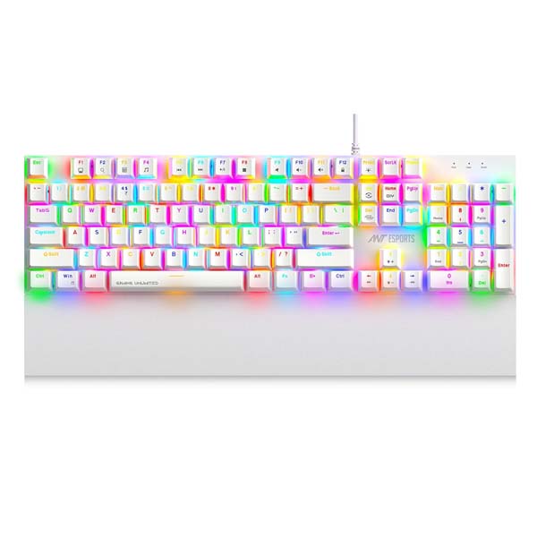 Ant Esports MK4100 RGB Mechanical Gaming Keyboard (White, Outemu Brown Switches)