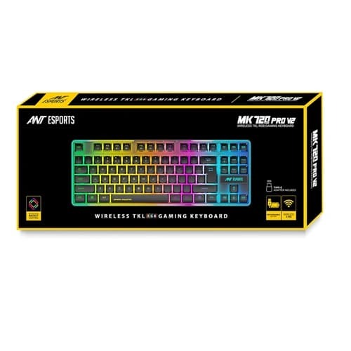 Ant Esports MK720 Pro V2 TKL RGB Wireless Keyboard (Black)