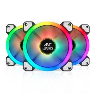 Ant Esports Superflow 120 KIT ARGB Case Fan Pack of 3 ARGB Fan with ARGB Control Box and RF Remote