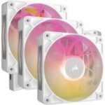 Corsair iCUE LINK RX120 MAX RGB 120mm PWM Thick Fans Starter Kit White