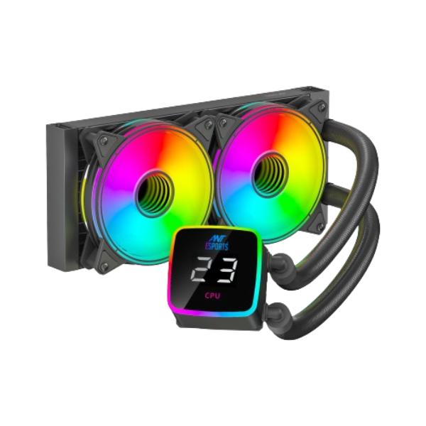 Ant Esports ICE-Flow 240 ARGB CPU Liquid Cooler – Black