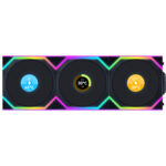 Lian Li 120mm UNI FAN SL Wireless LCD ARGB Reverse Blade Case Fan (Black, 3-Pack)