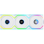 Lian Li 120mm UNI FAN SL Wireless LCD ARGB Reverse Blade Case Fan (White, 3-Pack)