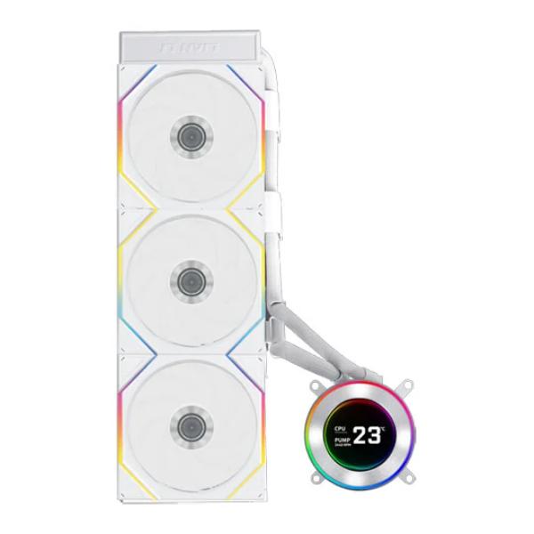 Lian Li Hydroshift II LCD-C 360TL White All-in-One CPU Cooler with LCD and UNI FAN TL (White)
