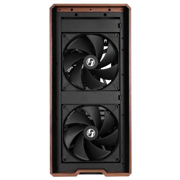 Lian Li LANCOOL 217 Genuine Walnut Wood Mid-Tower ATX PC Case (Black)