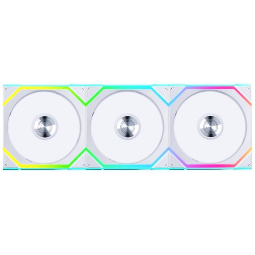 Lian Li UNI FAN SL Wireless ARGB 120mm Reverse Blade Case Fan 3-Pack (White)