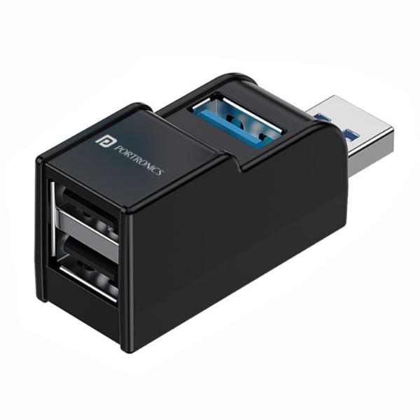 Portronics Mport 3A USB Hub 3-in-1 Multiport Adapter