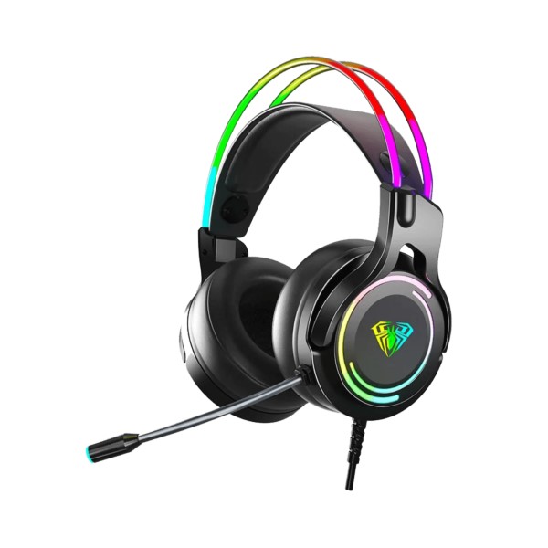 AULA S506 Wired RGB Gaming Headset With Adjustable Mic