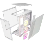 CORSAIR 3500X ARGB Tempered Glass Mid-Tower PC Case (White)