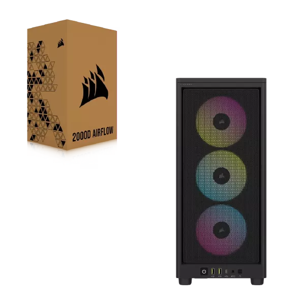 Corsair iCUE 2000D RGB Airflow Mini ITX PC Cabinet (Black)