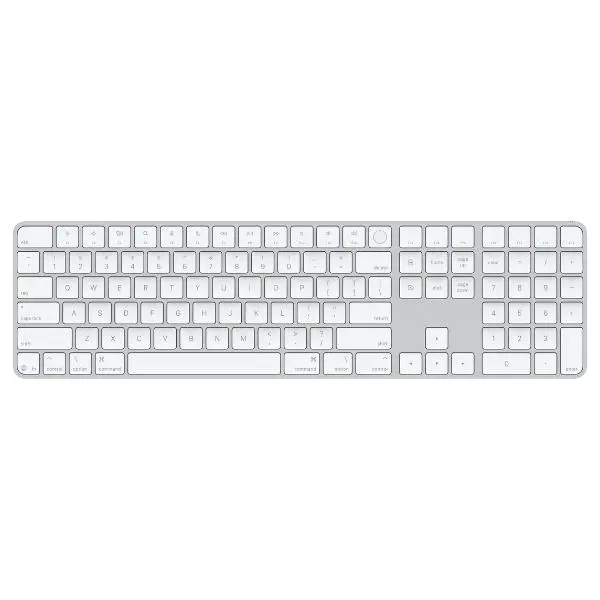 Apple Magic Keyboard with Touch ID and Numeric Keypad for Mac models with Apple silicon (USB‑C) – US English – White Keys