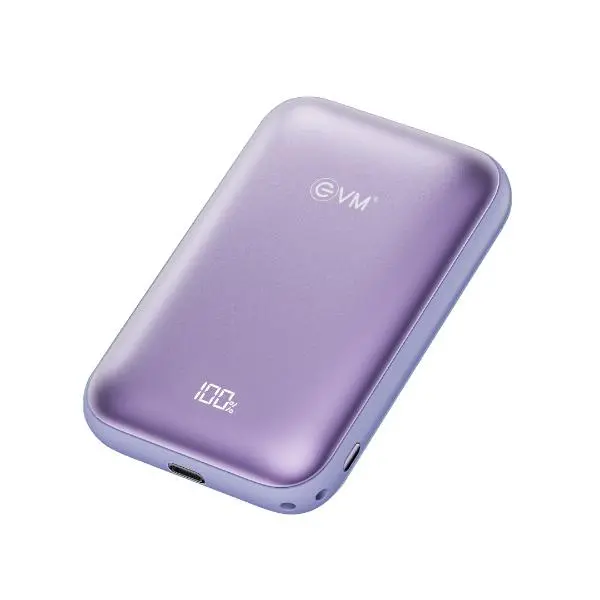 EVM EnMag 15 10000mAh Power Bank (EVM-P0410), Purple