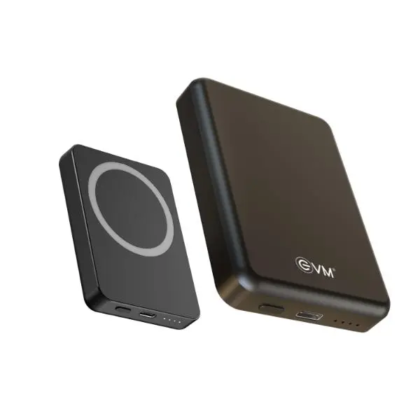 EVM EnMag Mini 5000mAh Mag-Safe Power Bank, Black