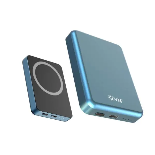 EVM EnMag Mini 5000mAh Mag-Safe Power Bank, Blue