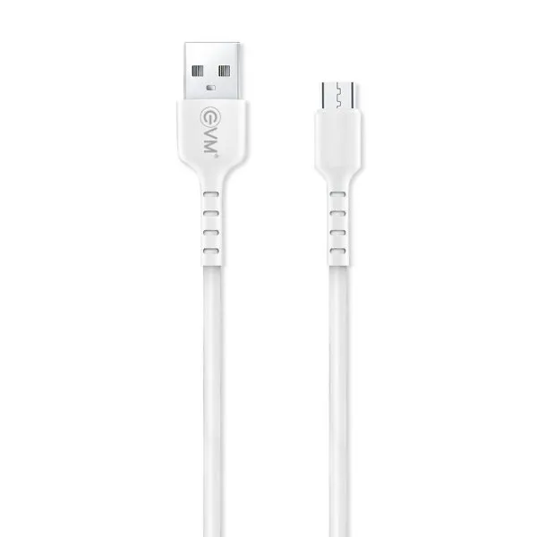 EVM MICRO USB DATA & SYNC CABLE (1 METER, 3 AMP) EVM-C-014, White