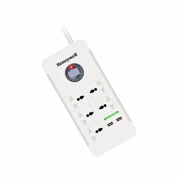 Honeywell 5 socket Surge Protector + 2 USB Extension Board