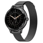 Noise Diva Smartwatch with Diamond Cut dial AMOLED Display Mesh Metal 100+ Watch Faces, Female Cycle Tracker for Women (Black Link)
