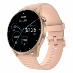 Noise Fit Crew 1.38″ Display Metallic Finish Smartwatch (Rose Pink)