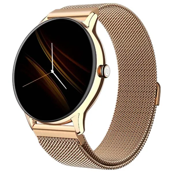 Noise Twist Go round dial Smart Watch (Gold Link)