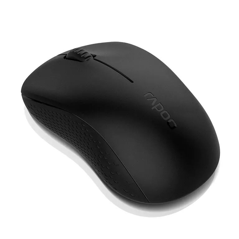 RAPOO M20 Wireless Mouse, 2.4 GHz with USB Nano Receiver, Optical Tracking, Ambidextrous, PC/Mac/Laptop – Black