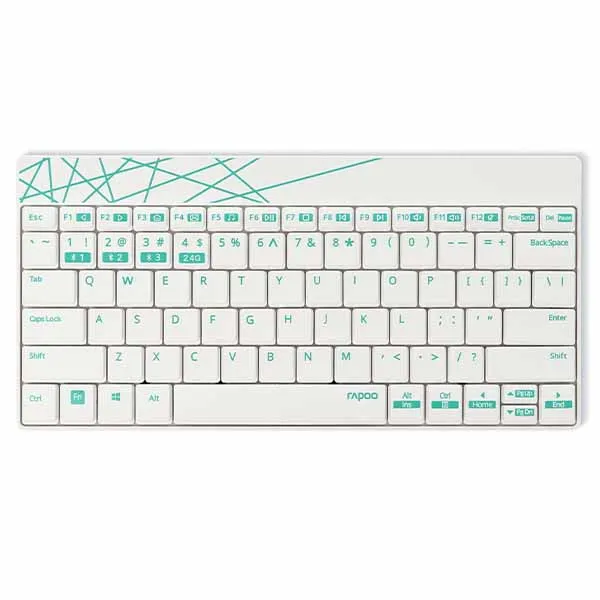 Rapoo 8000M Multi-Mode Keyboard & Mouse (White)