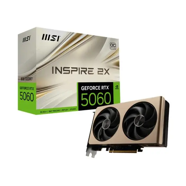 MSI RTX 5060 Inspire 2X OC 8GB GDDR7 Graphics Card