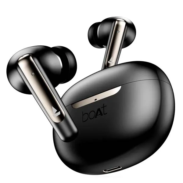 boAt Airdopes 141 ANC v5.3 Bluetooth TWS in Ear Earbuds Wireless Earphones with mic Gunmetal Black