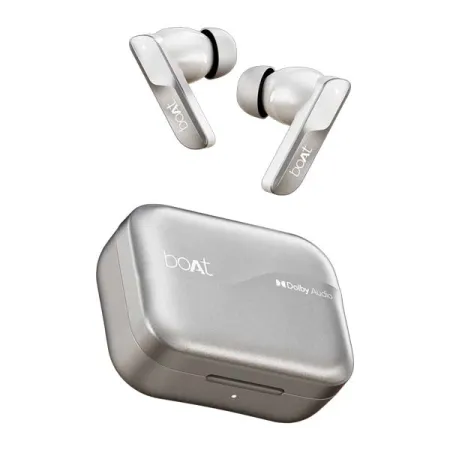 Boat Airdopes 800 Dolby Audio Adaptive EQ by Mimi TWS Ear Buds Wireless Earphones with mic Interstellar White