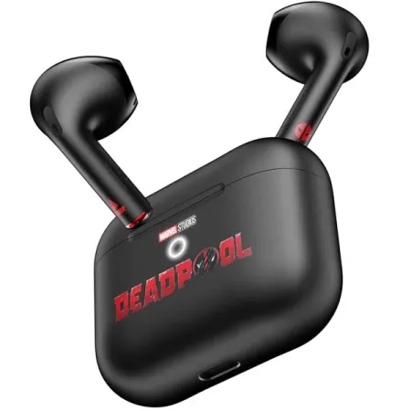 Boat Airdopes Alpha Deadpool Edition 35Hrs Battery Bluetooth TWS Earbuds Assassin Black