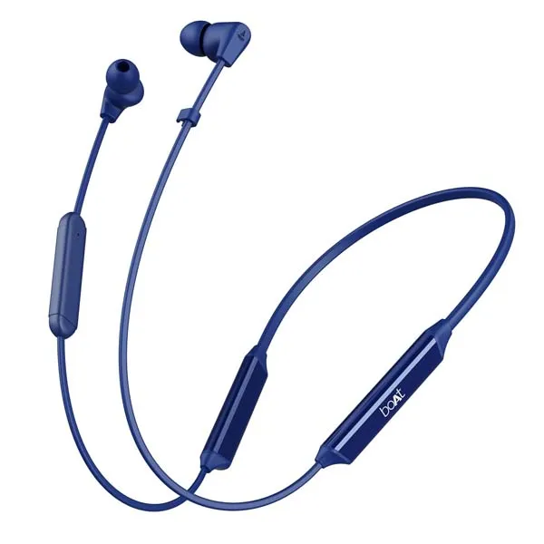 Boat Rockerz Trinity in Ear Earphones with 150H Playtime Crystal Bionic Sound Powered by HiFi Signature Sound Beast™ Mode ENx™ Tech ASAP™ Charge IPX5 Dual Pairing Just Blue