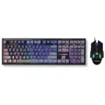 Consistent Avenger Gaming Combo Wired RGB & Mac Support Mouse & Keyboard for Windows, USB Plug-and-Play, Keystrokes, Rainbow Breath Light, 1.5 Cable Length, DPI-3600 7D Mouse, 26 Keys Anti-ghosting.