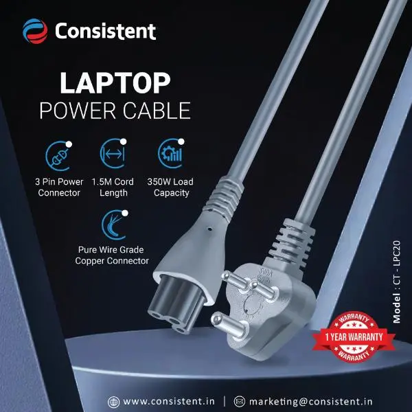 Consistent Laptop Power Cable