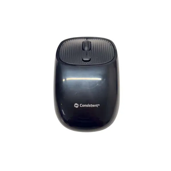 Consistent Sparkle Wireless Mouse 2.4G Portable Mobile Optical Office Mouse with USB (Black)