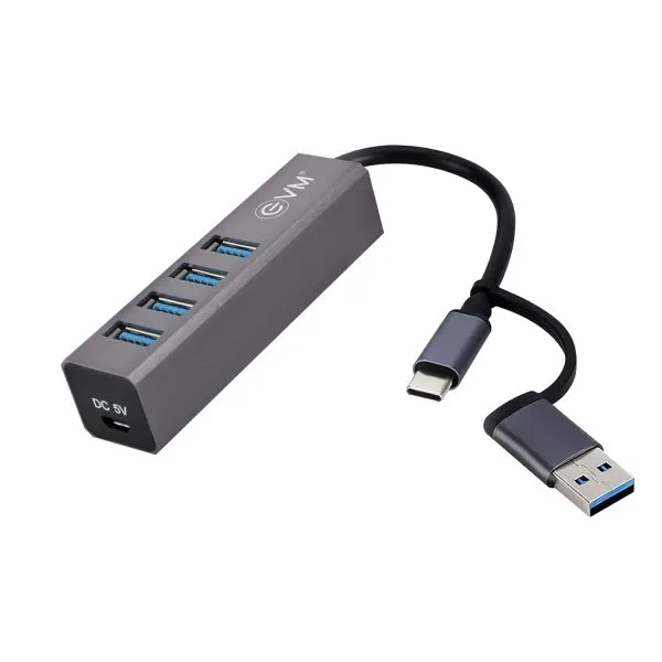 EVM 5in-1 USB HUB Dual Input Type-C + USB – 4xUSB 3.0