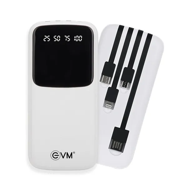 Evm Encase+power Bank 10000mah (White)