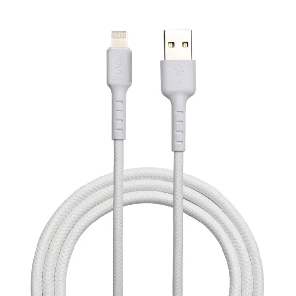 EVM LIGHTNING DATA CABLE (1 METER & 4 AMP) EVM-C-013, White