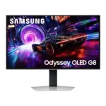 Samsung Odyssey QD-OLED G8 27-inch (68.5 cm) 4K 3840 x 2160 Glare Free Gaming Flat Monitor (LS27FG810SWXXL, Silver)