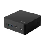 MSI Cubi NUC 1M MiniPc Barebone with intel Core 7-150U Processor (10 Cores, 12 Threads, 12M Cache, 5.4 GHz, Intel Graphics) Integrated Graphics, NO OS Included, NO RAM Included, NO Storage Included, Wi-Fi 6E, Bluetooth 5.3, 2x Thunderbolt 4 ports