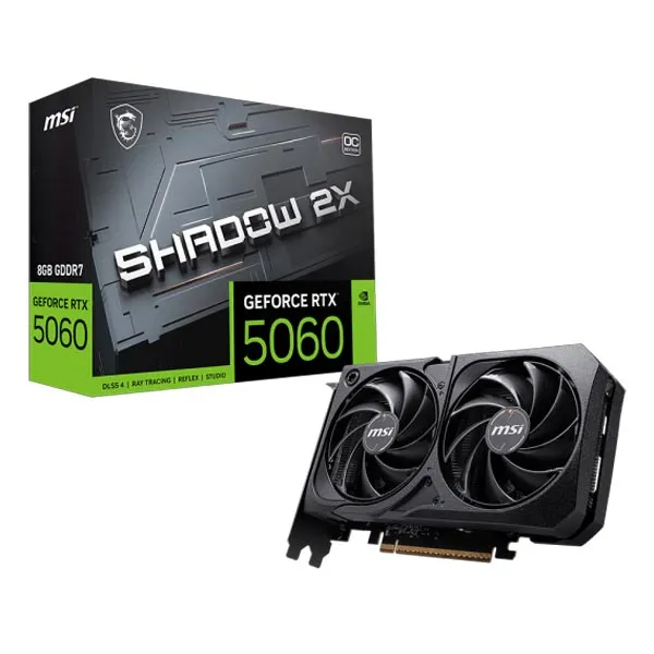 MSI GeForce RTX 5060 8G SHADOW 2X OC Graphics Card