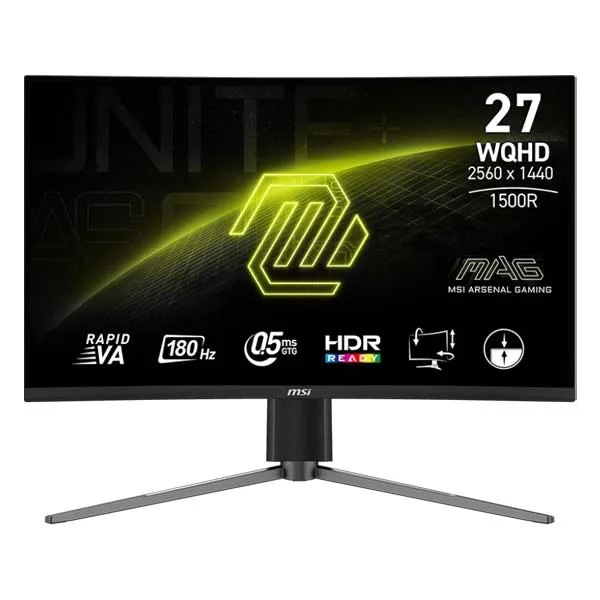 MSI MAG 27CQ6PF 27-inch QHD 2560×1440 180hz Monitor (Black)