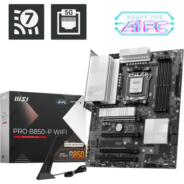 MSI PRO B850-P WiFi 7 DDR5 ATX Motherboard