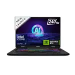 MSI Pulse 17 AI, Intel Core Ultra 7 155H, Built-in AI, 43CM 16:10 QHD+ 240Hz Gaming Laptop (16GB/1TB NVMe SSD/Windows 11 Home/NVIDIA GeForce RTX 4070, Core Black/2.8Kg), C1VGKG-031IN